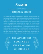 Samir name meaning gift print in blue