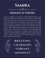 Samira name meaning gift print in navy blue
