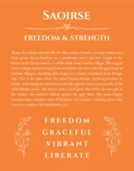 Saoirse custom name meaning print in orange
