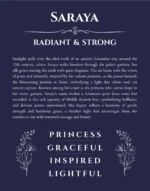 Saraya name meaning wall art by Get Your Story in navy blue