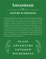 Savannah custom name meaning print in dark green