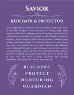 Savior custom name meaning print in purple