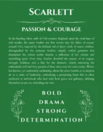 Scarlett personalized name meaning print in dark green