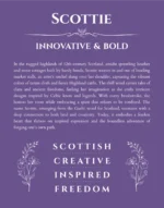 Scottie personalized name meaning print in purple