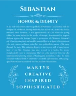 Sebastian personalized name meaning print in blue