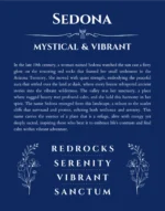 Sedona custom name art showing meaning and origin in deep blue