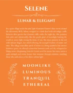 Selene personalized wall art with the story of your name in orange