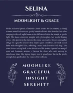 Selina personalized name meaning print in navy blue