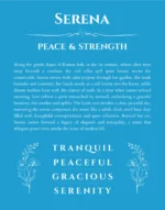 Serena personalized name meaning print in blue