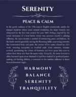 Serenity name meaning wall art by Get Your Story in navy blue