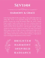 Sevynn personalized wall art with the story of your name in pink