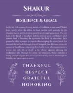 Shakur personalized name art with origin story in purple