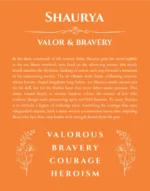 Shaurya name meaning wall art by Get Your Story in orange