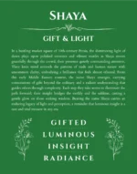 Shaya name meaning gift print in dark green