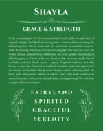 Shayla name meaning gift print in dark green