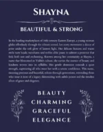 Shayna personalized name meaning print in navy blue