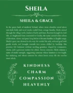 Sheila custom name print for wall display in dark green