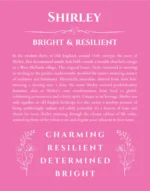 Shirley name meaning wall art by Get Your Story in pink