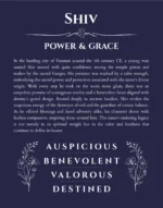 Shiv name meaning wall art by Get Your Story in navy blue