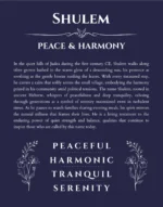 Shulem personalized wall art with the story of your name in navy blue