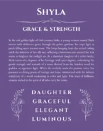 Shyla custom name meaning print in purple