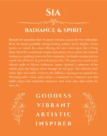 Sia custom name meaning print in orange