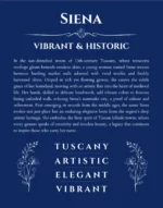 Siena name origin print with meaning and traits in deep blue
