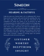 Simeon name meaning gift print in deep blue