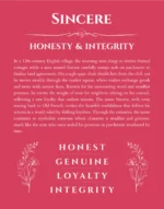 Sincere name meaning gift print in red