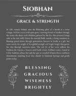 Siobhan custom name meaning print in gray