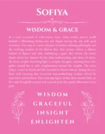 Sofiya personalized wall art with the story of your name in pink