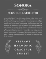 Sonora name origin print with meaning and traits in gray