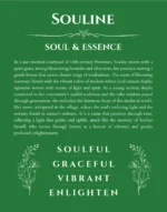 Souline personalized name meaning print in dark green