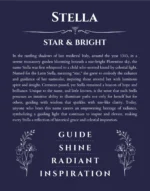 Stella name meaning gift print in navy blue