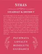 Stiles personalized name print with origin and traits in red
