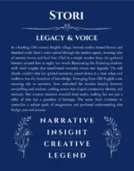 Stori custom name meaning print in deep blue