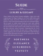 Suede custom name art showing meaning and origin in purple