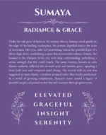 Sumaya name origin print with meaning and traits in purple