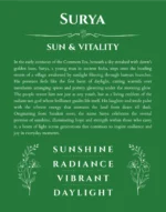 Surya personalized wall art with the story of your name in dark green