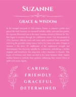 Suzanne custom name meaning print in pink