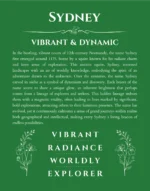 Sydney name meaning wall art by Get Your Story in dark green