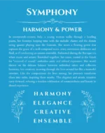 Symphony name meaning gift print in blue