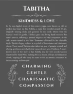 Tabitha personalized name meaning print in gray