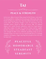 Tai name meaning gift print in pink