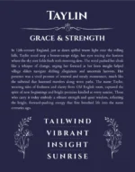 Taylin custom name print for wall display in navy blue