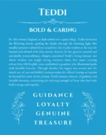 Teddi custom name art showing meaning and origin in blue