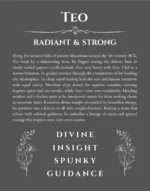 Teo custom name art showing meaning and origin in gray