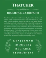 Thatcher name meaning gift print in dark green