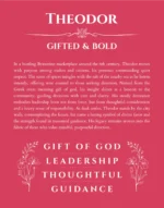 Theodor personalized wall art with the story of your name in red