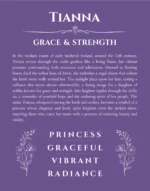 Tianna personalized name meaning print in purple
